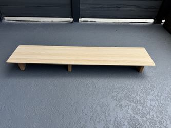 Monitor Stand Riser, Solid Wood Desk Shelf