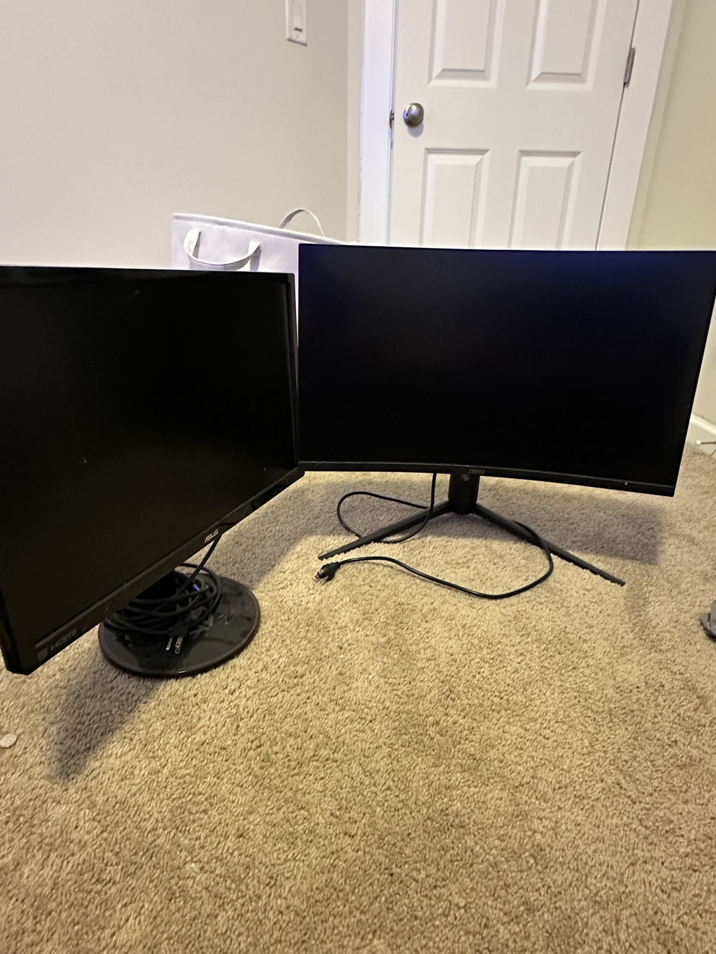Gaming Monitor MSI 27 Inch curved and Asus VG248 (2 for 110)