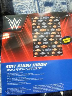 WWE soft plush throw blanket