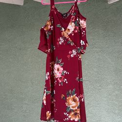 Red Flower Dress 