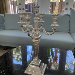 5 Arm REAL Sterling Silver Candelabra Candle Holder 19” H X 12" W