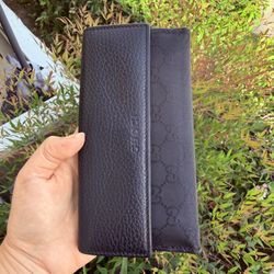 Gucci Monogram Black Wallet