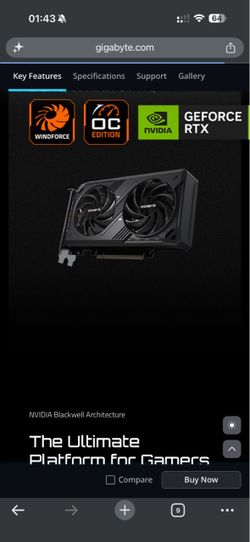【BRAND NEW】Gigabyte NVIDIA GeForce RTX 5060 Graphics Card