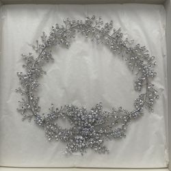 Custom Crystal Bridal Halo Headpiece