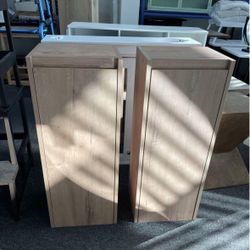 Assembled New Set of 2 Small Wall Cabinet Wooden Bathroom Cabinet with Storage Shelf, Soft-Closing D