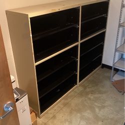 (3) Large 5-shelve Lateral Filing Cabinets with Extendable  Drawers (64” x 42” x 18”)