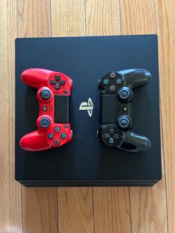 PS4 Pro software version 12.00 with two controllers