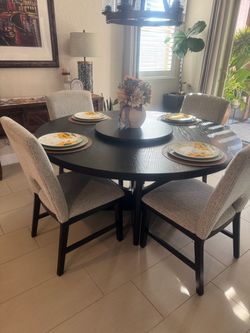 Black diner table
