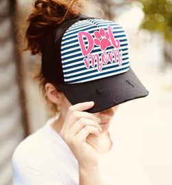  Hat For Woman - Dog Mom - Cute Baseball Caps - Snapback Beach Hat for Moms, Dog Lovers, Women 