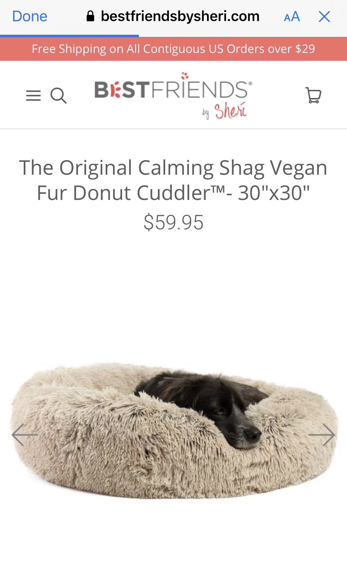 Best friends Sheri The Original Calming Shag Vegan Donut Cuddler
