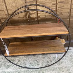 New Round Iron/wood Shelving 92014