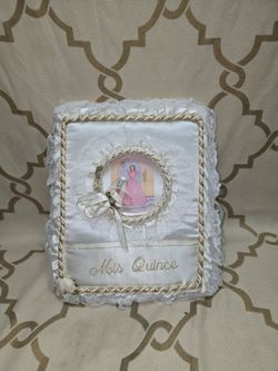 Vintage Coquette Lace Ruffle Mis Quince Photo Album Quinceanera