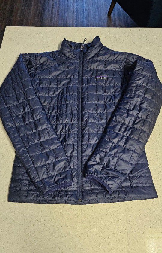 Patagonia Nano Puff Jacket Mens Size Small Blue Primaloft Full Zip Puffer