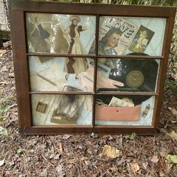 Picture Frame Collage. Antique Items