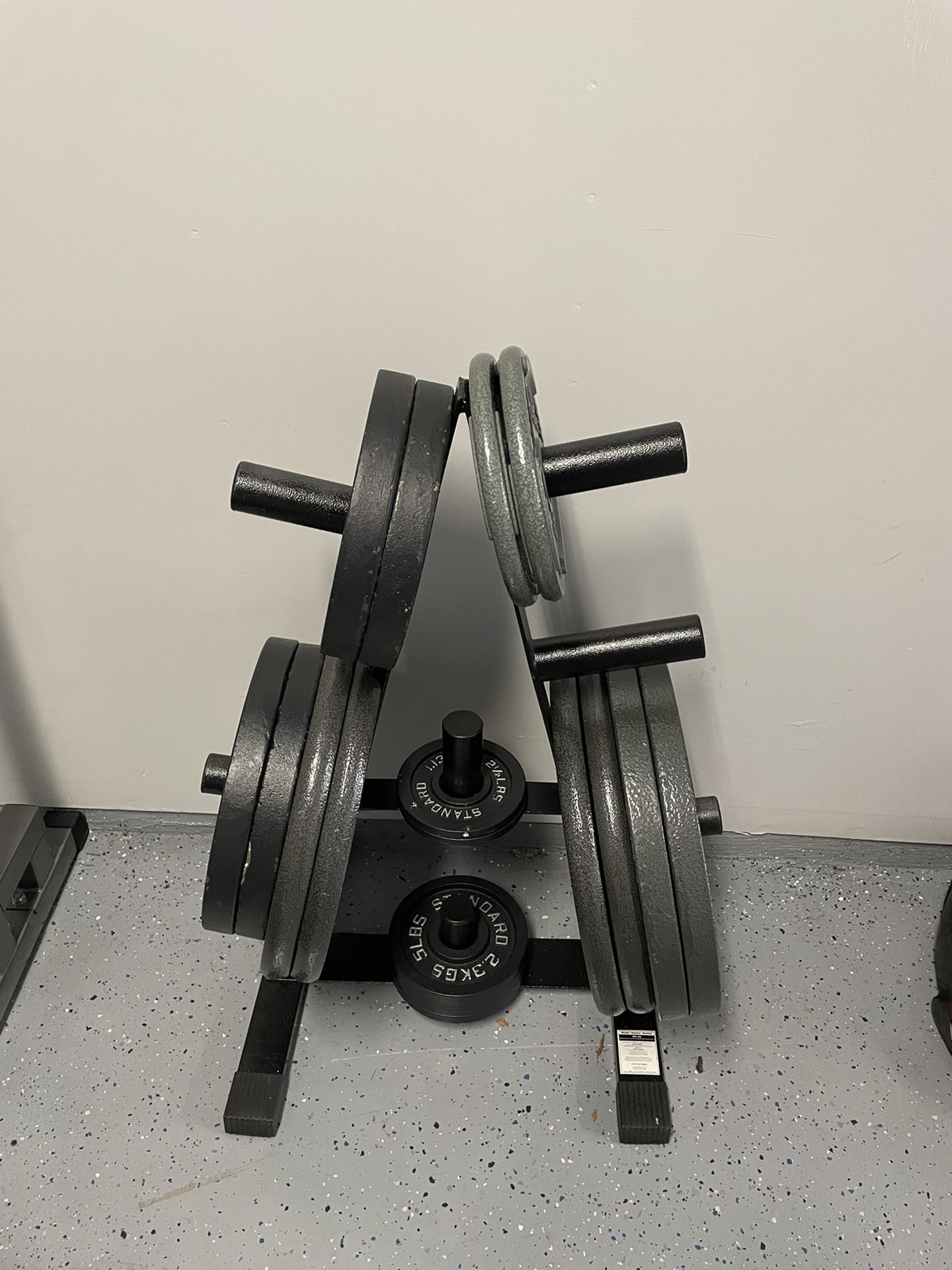Weight Rack + Iron Plates 