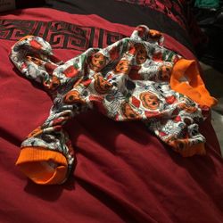 Small Dog Halloween Out Fit And Jean Jacket Bundle