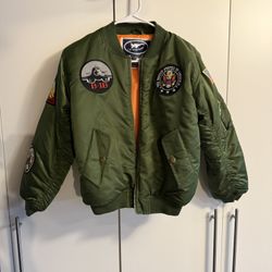 Kids MA-1 Bomber Jacket w/Patches NEVER WORN