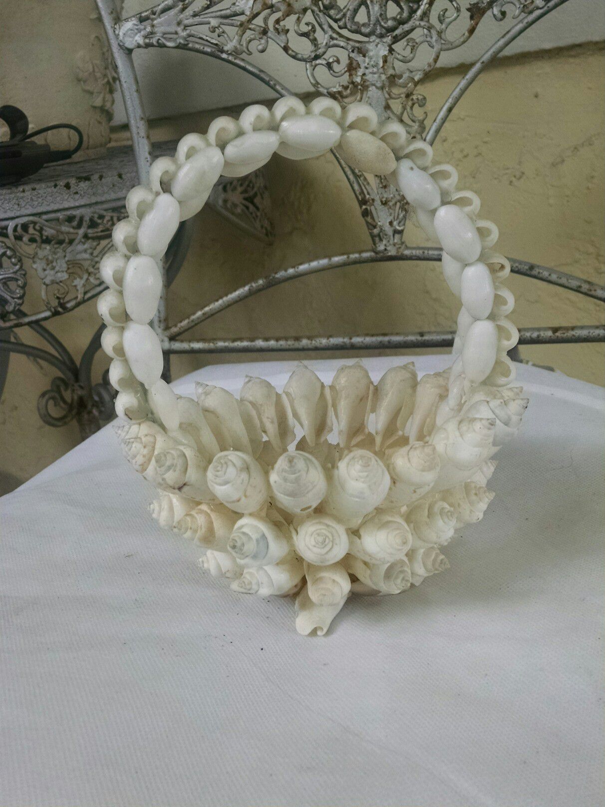 Real Sanibel shell basket
