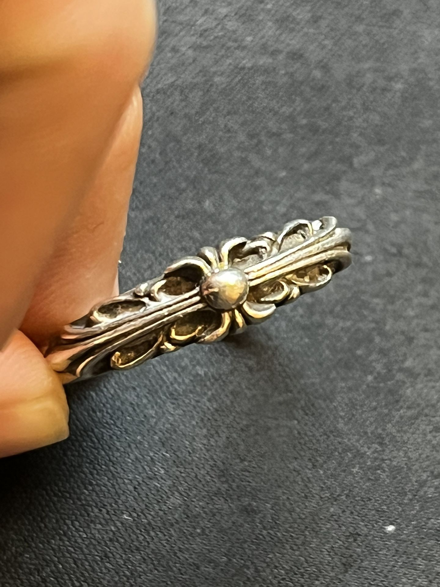 Chrome Hearts Baby Floral Cross Ring