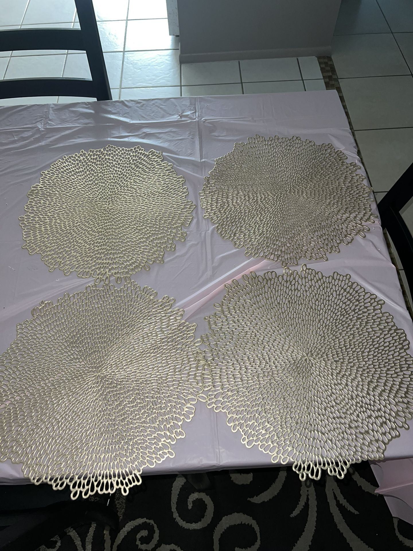 2 Gold Place Mats $5