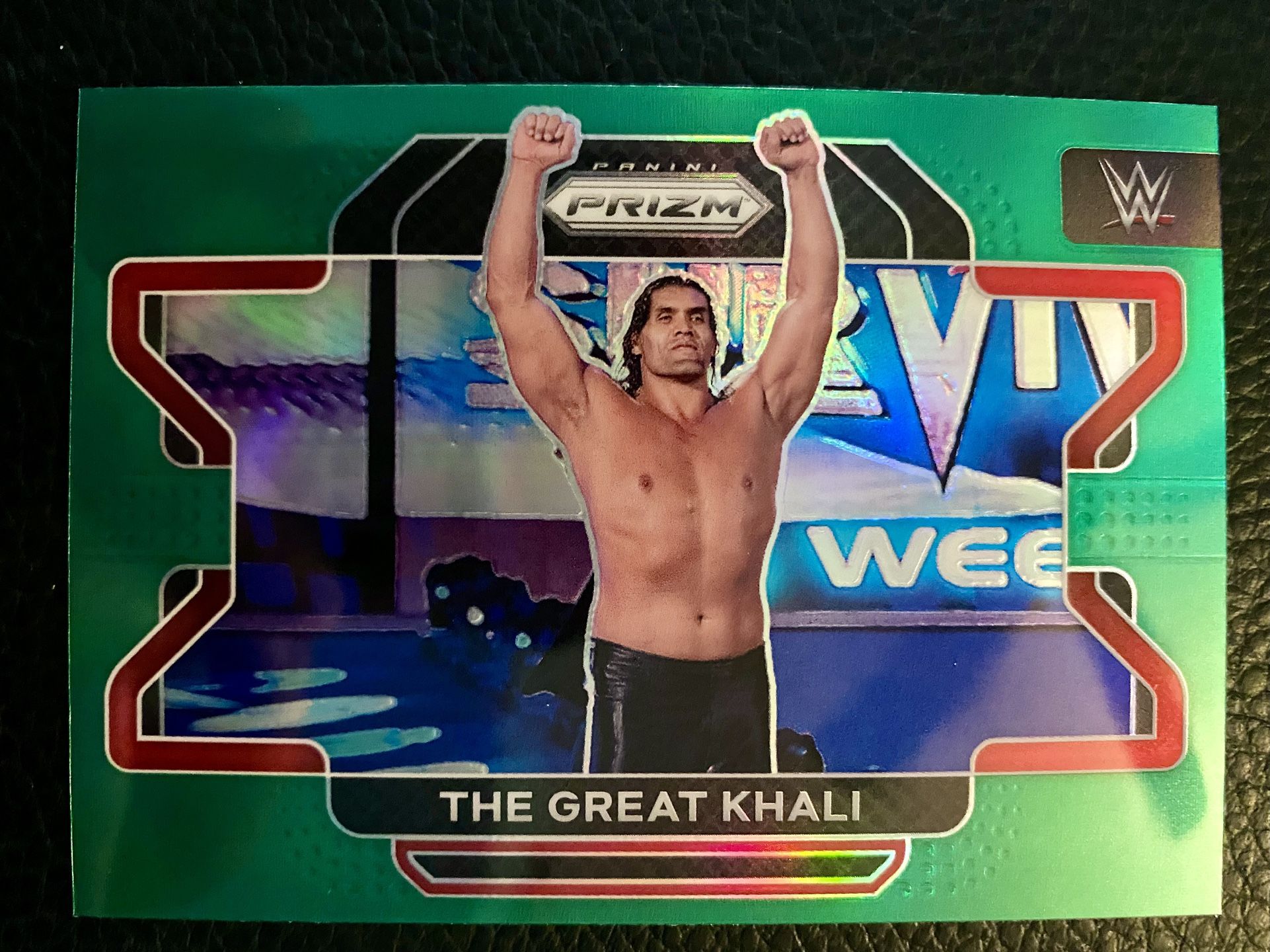 The Great Khali 2022 Panini Prizm WWE #80 GREEN PRIZM!