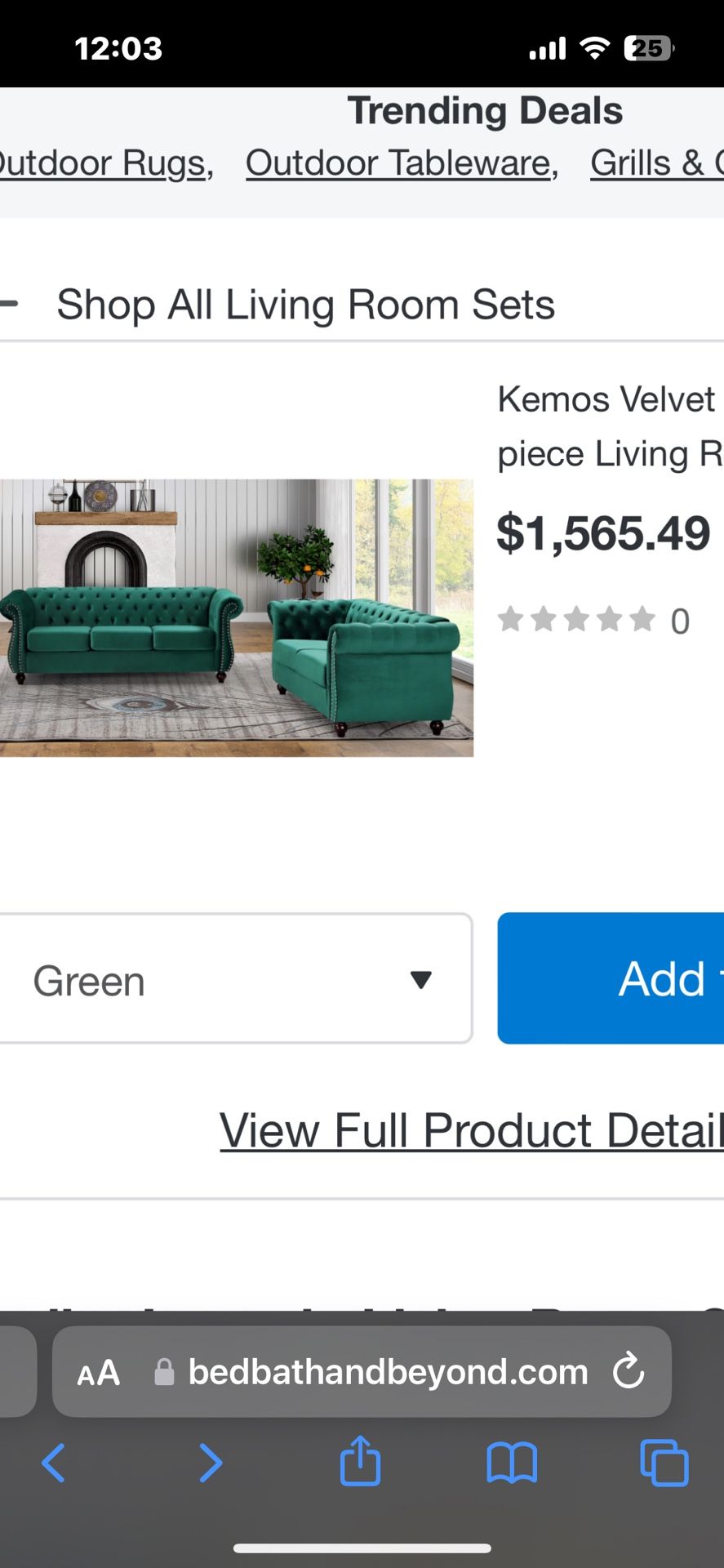 Beautiful 2 Piece Tufted Sofa Set