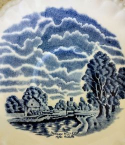 Grindley "Dedham. Mill Essex" After Constable  Saucer plates