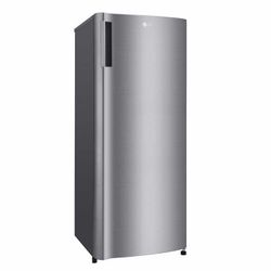 LG 6.0 cu. ft. Single Door Refrigerator with Inverter Compressor and Pocket Handle in Platinum Silver - Retail $389