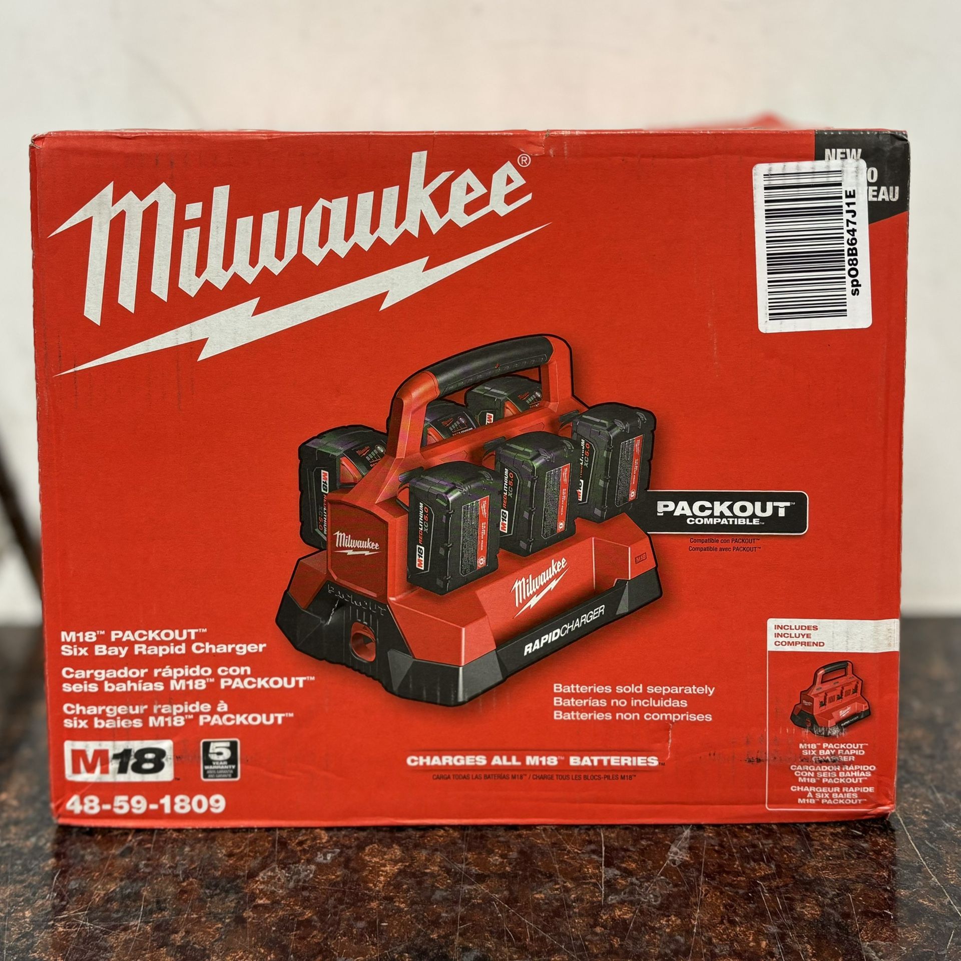 Milwaukee M18 PACKOUT Six Rapid Charger