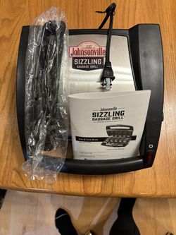JOHNSONVILLE SIZZLING SAUSAGE GRILL Johnsonville BTG0498 Sizzling Sausage Grill, OSFA, Black/Stainless