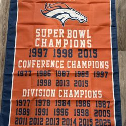 Updated 2025 2026 Denver Broncos AFC West Championship Banner 3x5 Ft Flag