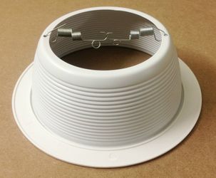 6” Inch White Baffle Recessed Can Light Trims 