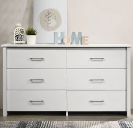 NEW 6 Drawer Dresser Chest of Tall Nightstand Storage Bedroom Closet Wardrobe White Espresso Oak