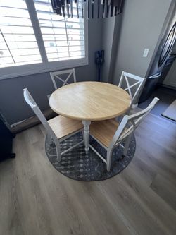 Wood table and chairs