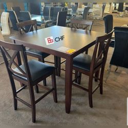 5 Pc Counter height dining table set 