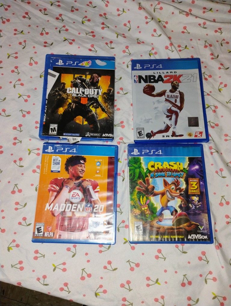 4 PS4 Games Pickup Only Cash