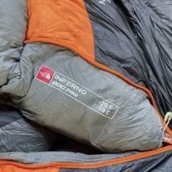 North Face PRO 800 Down Inferno Sleeping Bag OBO