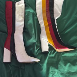 Red Black White and Yellow Boots