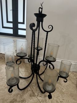 Iron chandeliers
