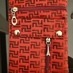 French Small Shoulder Bag Dark Red - great for cellphones