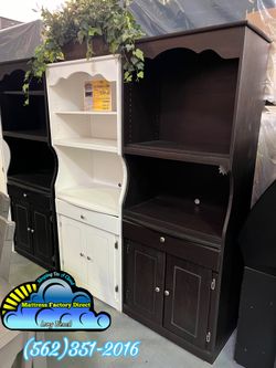 Microwave stand new dresser white brown drawer