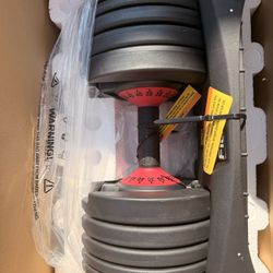 2- 52.5 Lb Adjustable Dumbbell’s Plus Stand 