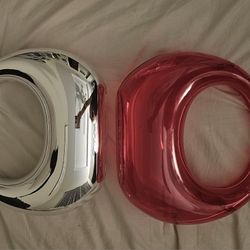 trendy magnetic to close acrylic hot pink & reflective silver purse $30 each pu edinburg (w strap)