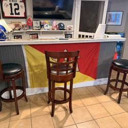 4 Padded, Swiveling Barstools