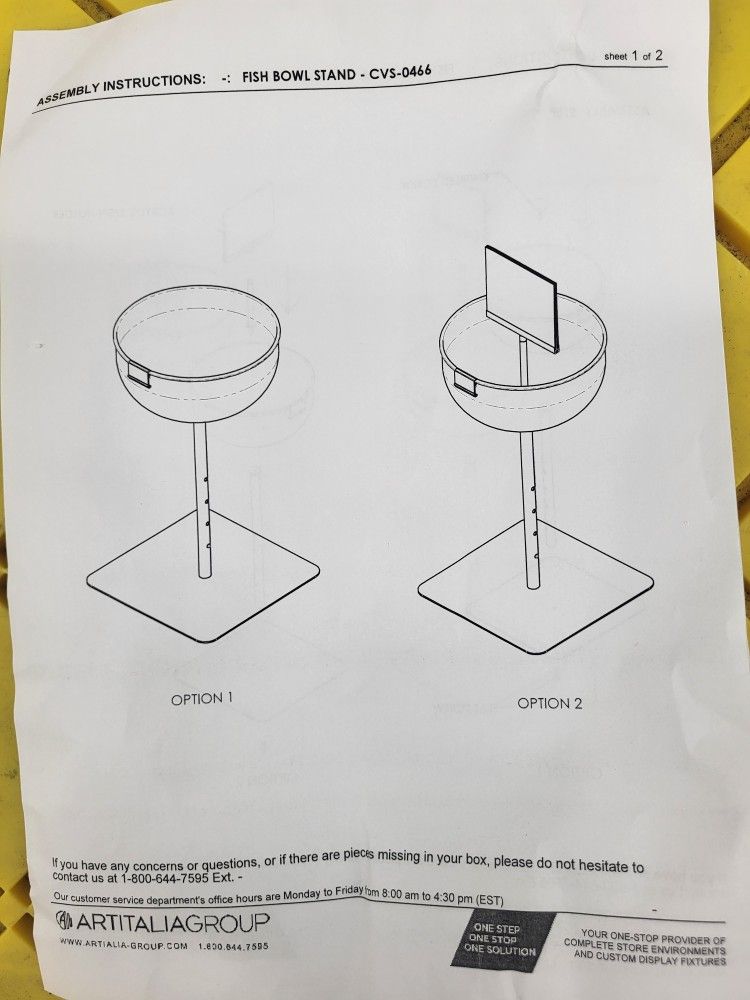 FISH BOWL STAND