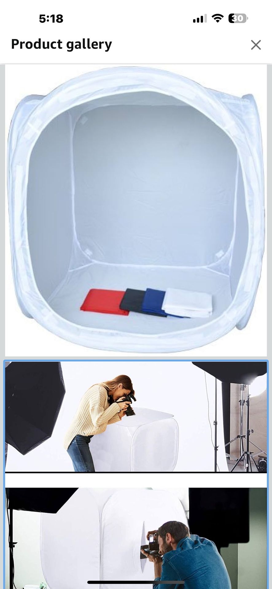 33 In Photography Lighting Tent - Photo Photographic Continuous Light Box Softbox Soft Studio Booth Cube Boxed Diffuser Diffusion