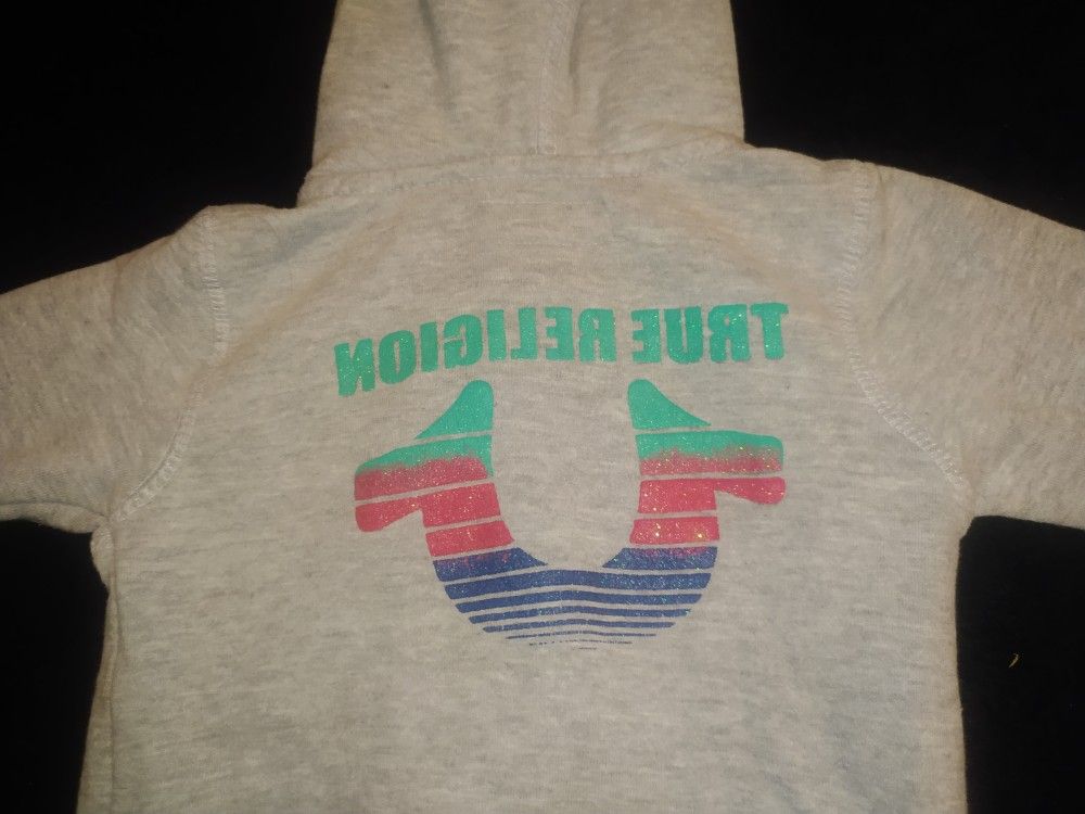 True Religion 2T Toddler Grey Hoodie & Jogger Set