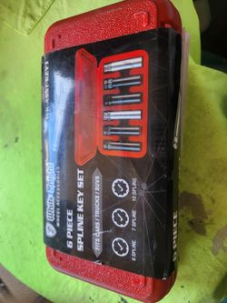 Spline key set. 6 piece