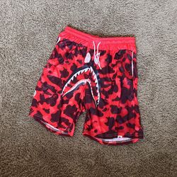 Red Camo BAPE Shorts