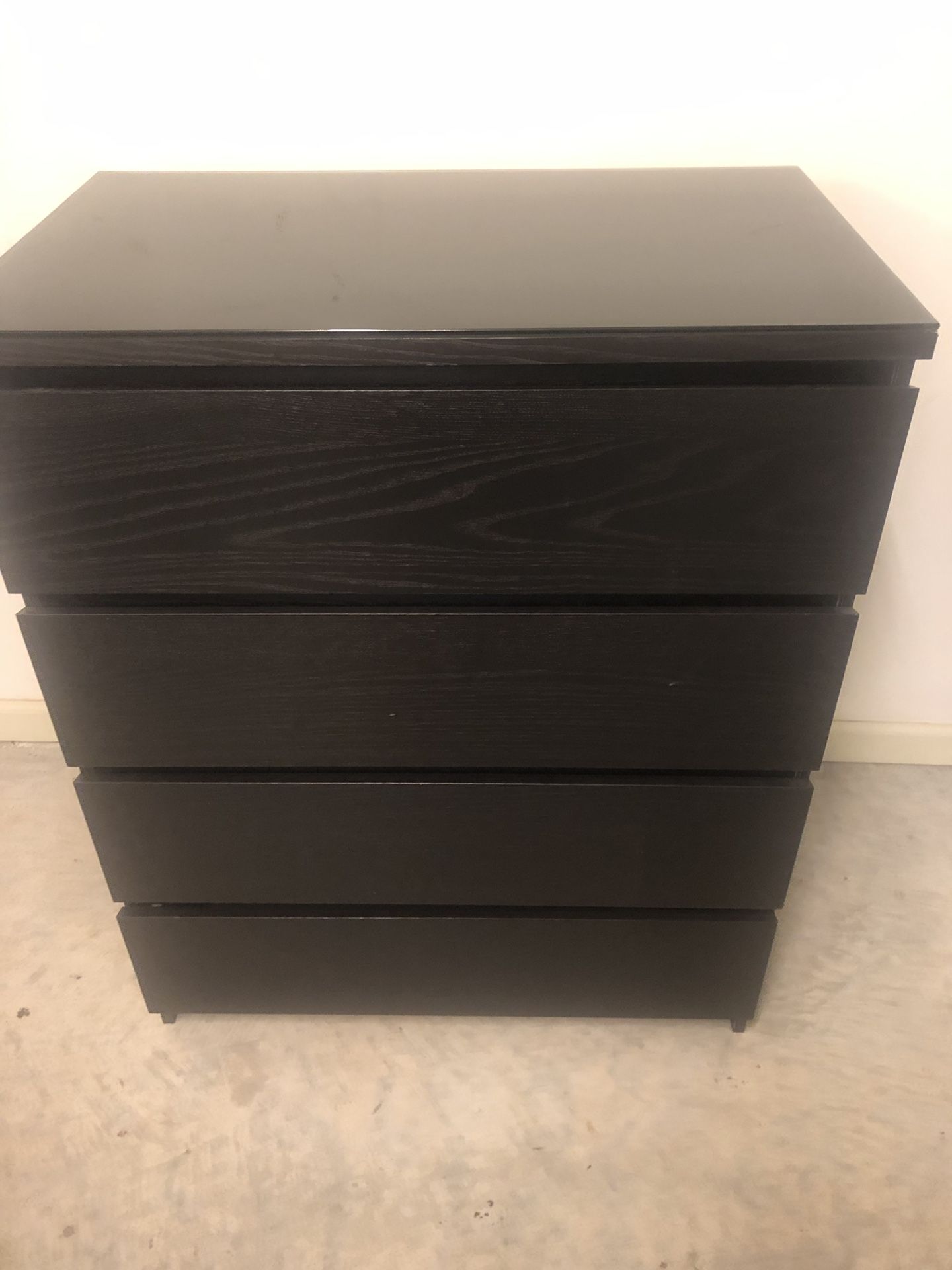 IKEA Malm Brown/Black 4 draw dresser